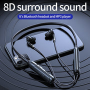 M60 8D Surround Sound Wireless Neck-mounted 5.1 Bluetooth Earphone Support TF Card MP3 Mode(Red)