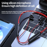 M60 8D Surround Sound Wireless Neck-mounted 5.1 Bluetooth Earphone Support TF Card MP3 Mode(Red)