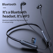 M60 8D Surround Sound Wireless Neck-mounted 5.1 Bluetooth Earphone Support TF Card MP3 Mode(Red)