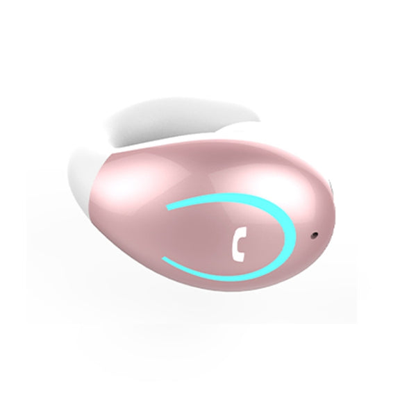 YX08 Ultra-light Ear-hook Wireless V5.0 Bluetooth Earphones Ear Clip Stereo Bluetooth Headset with Mic(Pink)