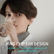 YX08 Ultra-light Ear-hook Wireless V5.0 Bluetooth Earphones Ear Clip Stereo Bluetooth Headset with Mic(Grey)