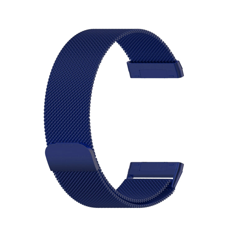 For Fitbit Versa 3 Milanese  Watch Band, Size:S 202mm(Blue)