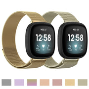 For Fitbit Versa 3 Milanese  Watch Band, Size:L 230mm(Blue)