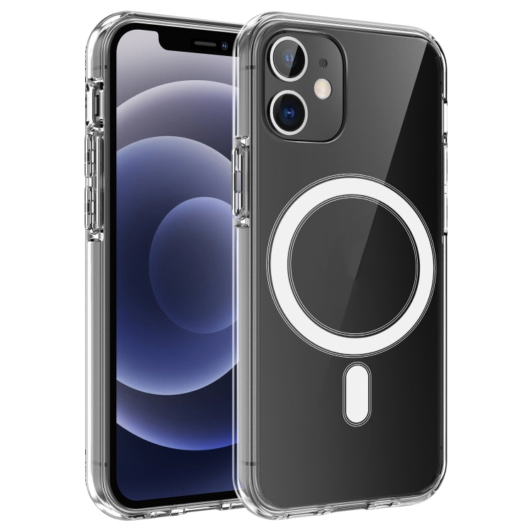 For iPhone 12 / 12 Pro Magsafe Case Simple Magnetic Ring All-inclusive Clear Crystal Acrylic PC +TPU Shockproof Case(Transparent) - free shipping - PMC TechLife - Order now!