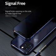 For iPhone 12 / 12 Pro Double Sides Tempered Glass Magnetic Adsorption Metal Frame Anti-peep Screen Case(Black)