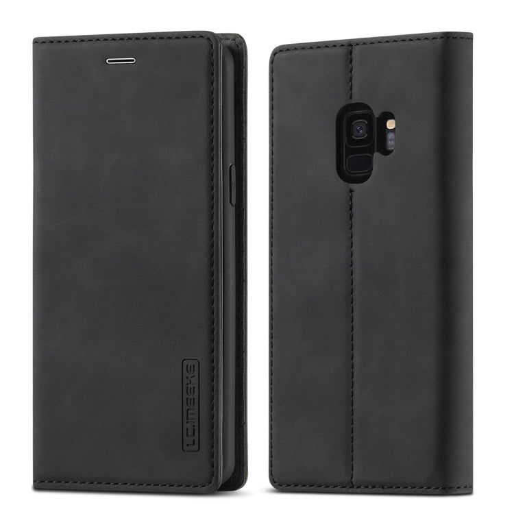 For Samsung Galaxy S9 LC.IMEEKE Strong Magnetism Ultra-thin Horizontal Flip Shockproof Matte TPU + PU Leather Case with Holder & Card Slots & Wallet(Black) - free shipping - PMC TechLife - Order now!