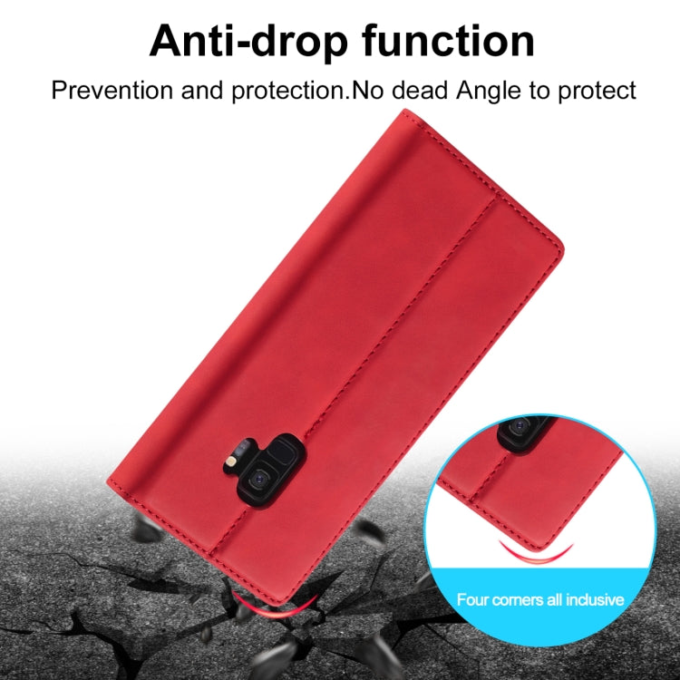 For Samsung Galaxy S9+ LC.IMEEKE Strong Magnetism Ultra-thin Horizontal Flip Shockproof Matte TPU + PU Leather Case with Holder & Card Slots & Wallet(Red) - free shipping - PMC TechLife - Order now!