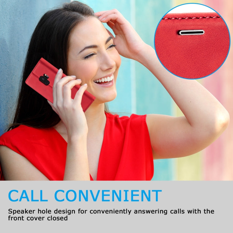 For Samsung Galaxy S9+ LC.IMEEKE Strong Magnetism Ultra-thin Horizontal Flip Shockproof Matte TPU + PU Leather Case with Holder & Card Slots & Wallet(Red) - free shipping - PMC TechLife - Order now!