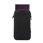 Universal Elasticity Zipper Protective Case Storage Bag with Lanyard For 6.7-6.9 inch Smart Phones(Black)