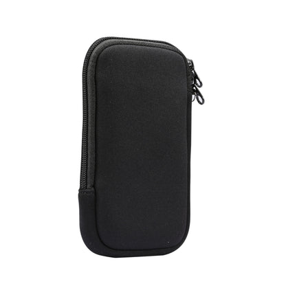 Universal Elasticity Zipper Protective Case Storage Bag with Lanyard For 6.7-6.9 inch Smart Phones(Black) - iPhone 12 Pro Max Cases by PMC Jewellery | Online Shopping South Africa | PMC Jewellery | Buy Now Pay Later Mobicred
