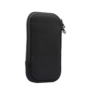 Universal Elasticity Zipper Protective Case Storage Bag with Lanyard For 6.7-6.9 inch Smart Phones(Black)