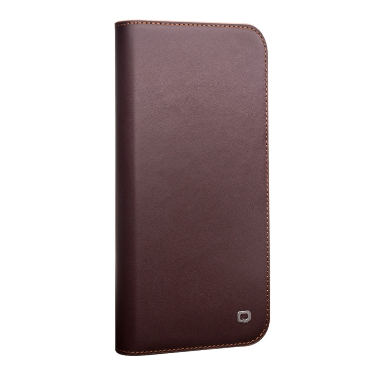 For iPhone 12 Pro Max QIALINO Business Horizontal Flip Leather Case with Holder & Card Slots & Wallet(Brown) - free shipping - PMC TechLife - Order now!