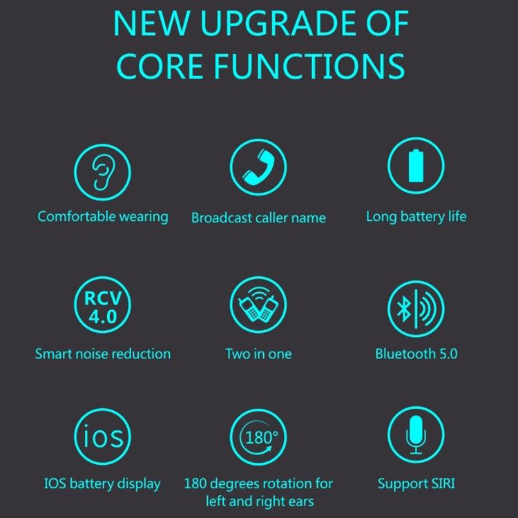 F910 Bluetooth 5.0 Hanging Ear Style Dual Mic Noise Cancelling Bluetooth Earphone(Black) - Bluetooth Earphone by PMC TechLife | Online Shopping South Africa | PMC TechLife