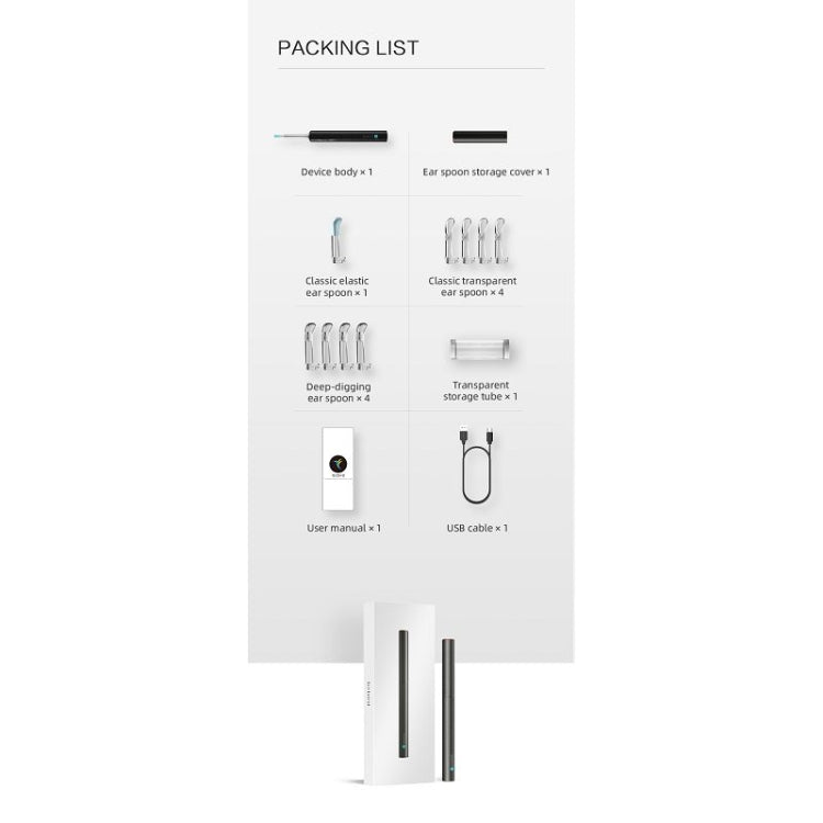 Bebird C3 Pro 2.4G 3.5mm Wireless Wifi High-definition Visual Ear Spoon 3 Million Pixels Out Ear Visual Ear Spoon(White) - free shipping - PMC Jewellery - Order now!