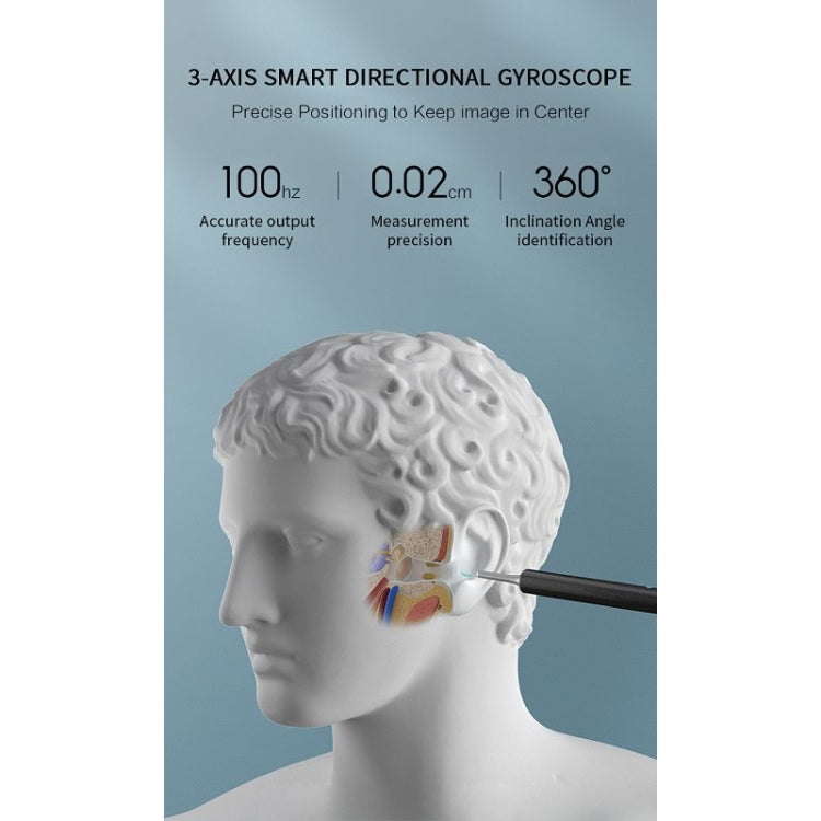 Bebird C3 Pro 2.4G 3.5mm Wireless Wifi High-definition Visual Ear Spoon 3 Million Pixels Out Ear Visual Ear Spoon(White) - free shipping - PMC Jewellery - Order now!
