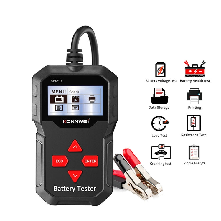 KONNWEI KW210 Car Battery Test Battery Capacity Resistance Battery Detector - Code Readers & Scan Tools by KONNWEI | Online Shopping South Africa | PMC TechLife | Buy Now Pay Later Mobicred