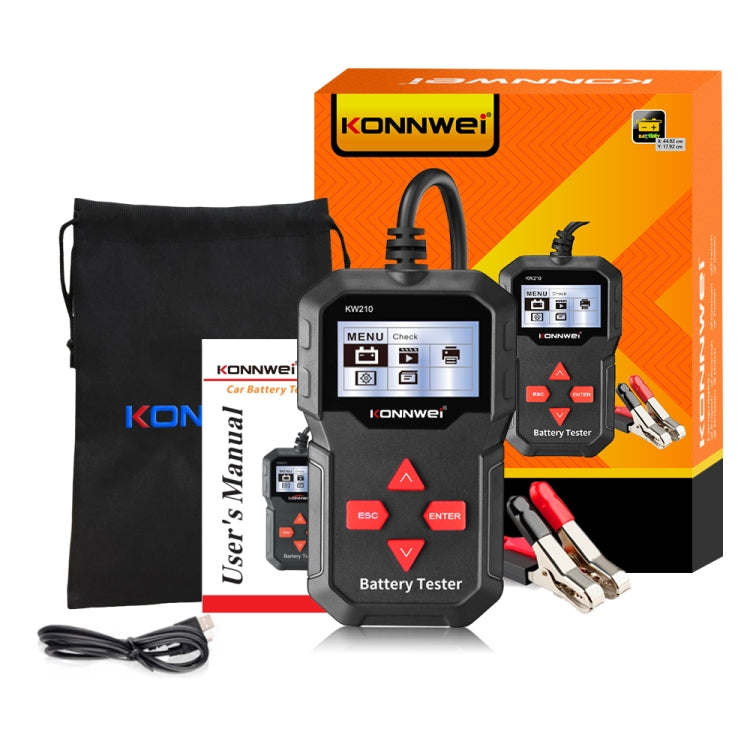 KONNWEI KW210 Car Battery Test Battery Capacity Resistance Battery Detector - Code Readers & Scan Tools by KONNWEI | Online Shopping South Africa | PMC TechLife | Buy Now Pay Later Mobicred