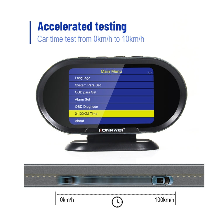 KONNWEI KW206 2 in 1 OBDII / EOBD12V Car Fault Scanner + 3.5 inch LCD Monitor - free shipping - PMC Jewellery - Order now!