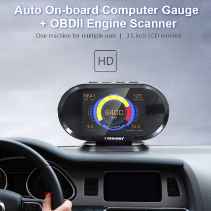 KONNWEI KW206 2 in 1 OBDII / EOBD12V Car Fault Scanner + 3.5 inch LCD Monitor - free shipping - PMC Jewellery - Order now!