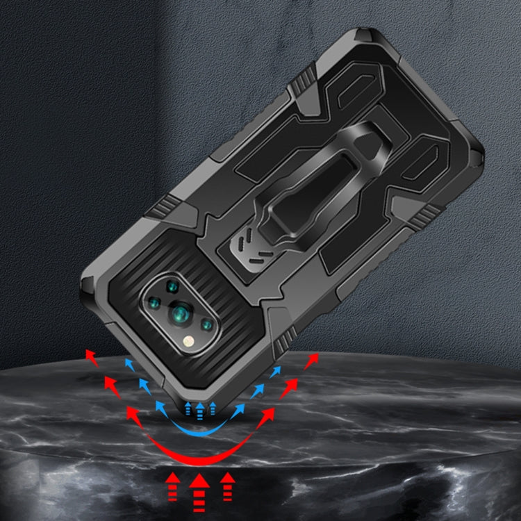 For Xiaomi Poco X3 / Poco X3 FNC / X3 Pro Armor Warrior Shockproof PC + TPU Protective Case(Blue) - Xiaomi Cases by PMC TechLife | Online Shopping South Africa | PMC TechLife | Buy Now Pay Later Mobicred