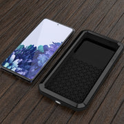 For Samsung Galaxy S20 FE LOVE MEI Metal Shockproof Water-resistant Dustproof Protective Case with Glass(Yellow)