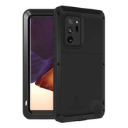 For Samsung Galaxy Note 20 Ultra LOVE MEI Metal Shockproof Water-resistant Dustproof Protective Case without Glass(Black)