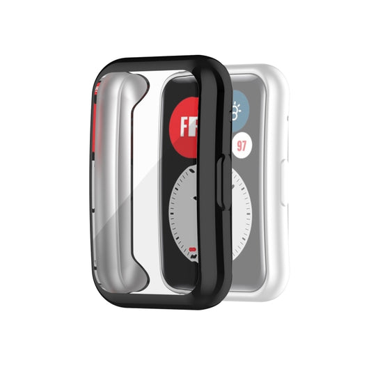 For Huawei Watch Fit Full Coverage TPU Protective Case Cover(Black) - Watch Cases by PMC Jewellery | Online Shopping South Africa | PMC Jewellery | Buy Now Pay Later Mobicred