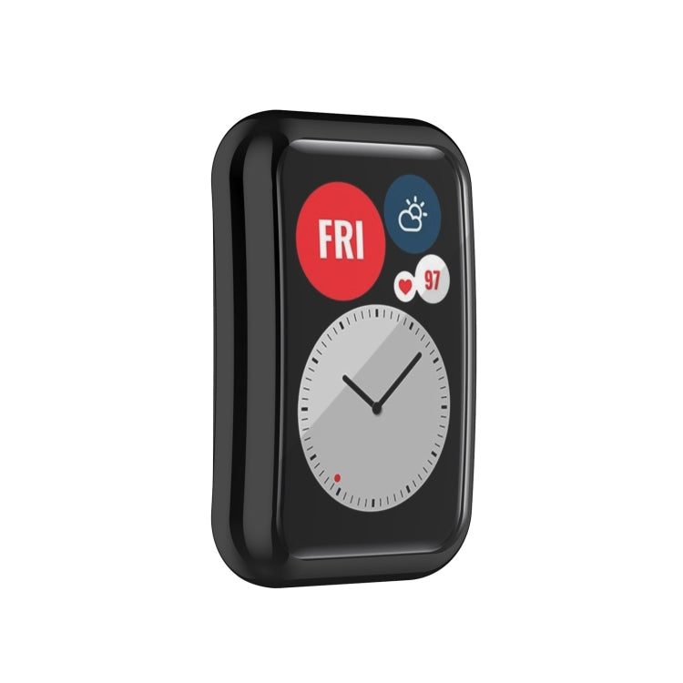 For Huawei Watch Fit Full Coverage TPU Protective Case Cover(Black) - Watch Cases by PMC Jewellery | Online Shopping South Africa | PMC Jewellery | Buy Now Pay Later Mobicred