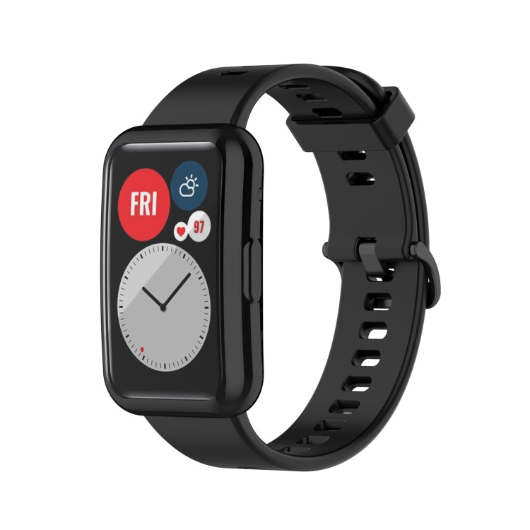 For Huawei Watch Fit Full Coverage TPU Protective Case Cover(Black) - Watch Cases by PMC Jewellery | Online Shopping South Africa | PMC Jewellery | Buy Now Pay Later Mobicred