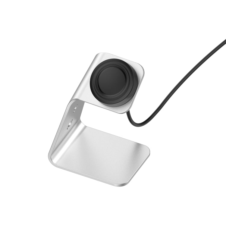 For Samsung R500 / Galaxy Watch 3 Universal Aluminum Alloy Magnetic Charger Holder with Chip Protection, Support Fast Charging(Silver) - Charger by PMC Jewellery | Online Shopping South Africa | PMC Jewellery | Buy Now Pay Later Mobicred
