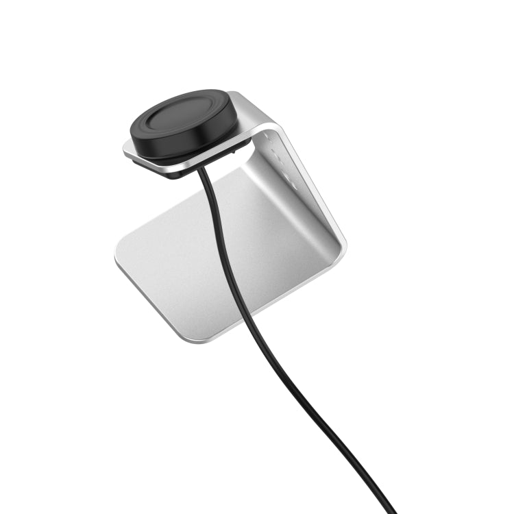 For Samsung R500 / Galaxy Watch 3 Universal Aluminum Alloy Magnetic Charger Holder with Chip Protection, Support Fast Charging(Silver) - Charger by PMC Jewellery | Online Shopping South Africa | PMC Jewellery | Buy Now Pay Later Mobicred