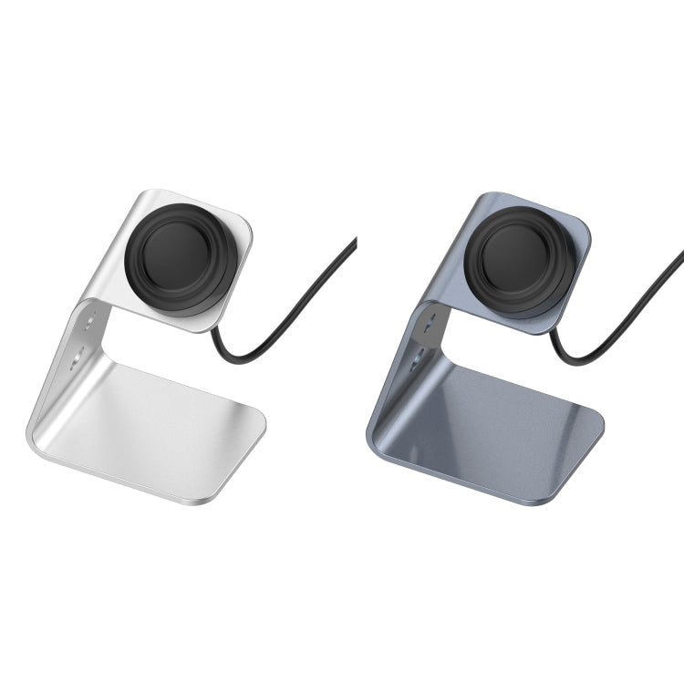 For Samsung R500 / Galaxy Watch 3 Universal Aluminum Alloy Magnetic Charger Holder with Chip Protection, Support Fast Charging(Silver) - Charger by PMC Jewellery | Online Shopping South Africa | PMC Jewellery | Buy Now Pay Later Mobicred