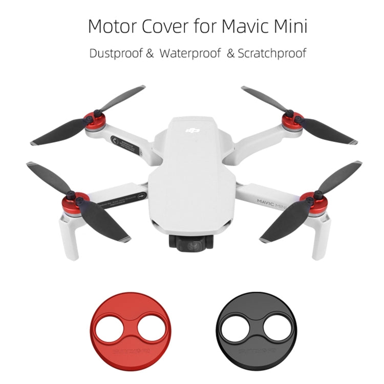 Sunnylife Dust-proof Water-resistant Aluminum Alloy Motor Cover for DJI Mini 3 Pro/Mavic Mini/Mini SE(Red)