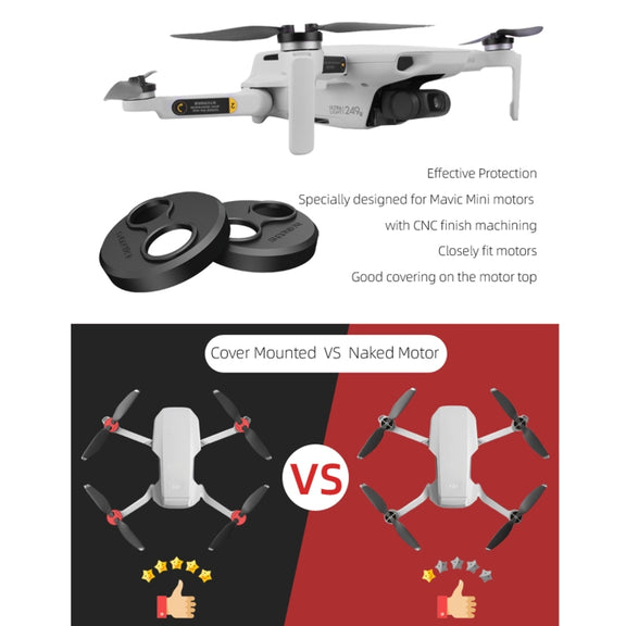 Sunnylife Dust-proof Water-resistant Aluminum Alloy Motor Cover for DJI Mini 3 Pro/Mavic Mini/Mini SE(Red)