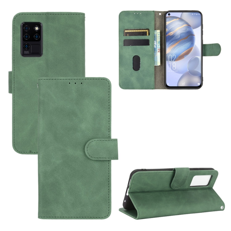 For Oukitel C21 / C21 Pro Solid Color Skin Feel Magnetic Buckle Horizontal Flip Calf Texture PU Leather Case with Holder & Card Slots & Wallet(Green) - free shipping - PMC TechLife - Order now!