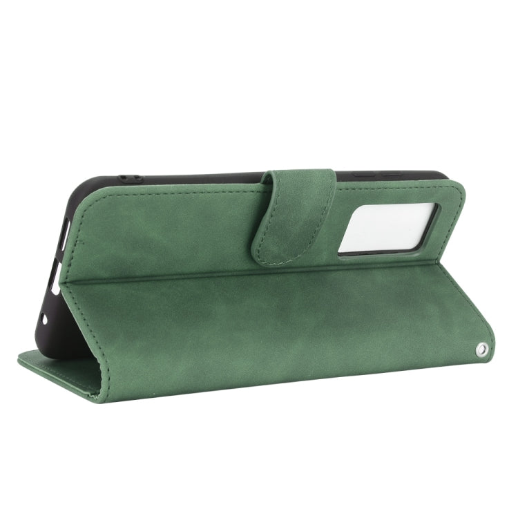 For Oukitel C21 / C21 Pro Solid Color Skin Feel Magnetic Buckle Horizontal Flip Calf Texture PU Leather Case with Holder & Card Slots & Wallet(Green) - free shipping - PMC TechLife - Order now!