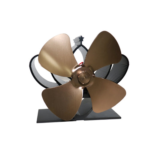YL201 4-Blade High Temperature Metal Heat Powered Fireplace Stove Fan (Bronze) - free shipping - PMC Jewellery - Order now!