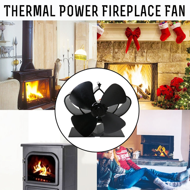 YL201 4-Blade High Temperature Metal Heat Powered Fireplace Stove Fan (Bronze) - free shipping - PMC TechLife - Order now!