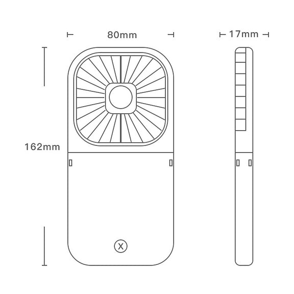 F20 Electroplating Handheld Fan Portable Desktop Folding Mute USB Hanging Neck Fan (Pink)