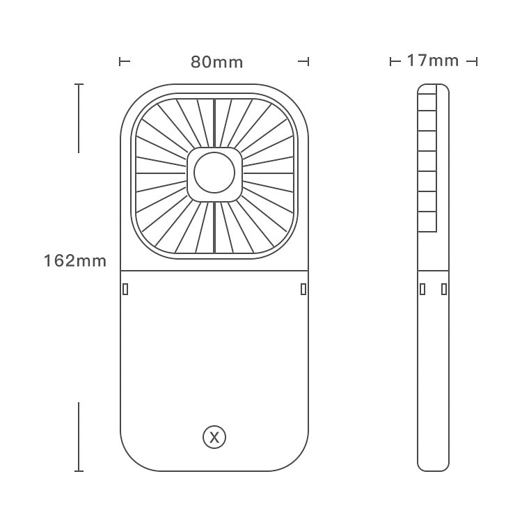 F20 Electroplating Handheld Fan Portable Desktop Folding Mute USB Hanging Neck Fan (Pink)