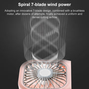 F20 Electroplating Handheld Fan Portable Desktop Folding Mute USB Hanging Neck Fan (Pink)