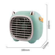 WK WT-F19 Little Monster Water Cooling Fan Desktop Fan (White)