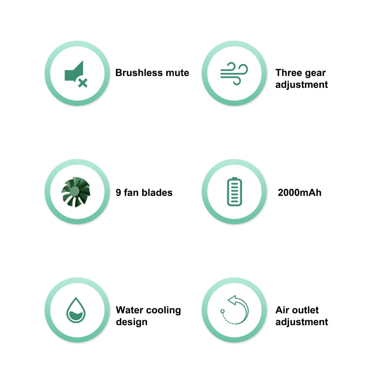 WK WT-F19 Little Monster Water Cooling Fan Desktop Fan (White) - free shipping - PMC TechLife - Order now!