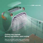 WK WT-F19 Little Monster Water Cooling Fan Desktop Fan (White)