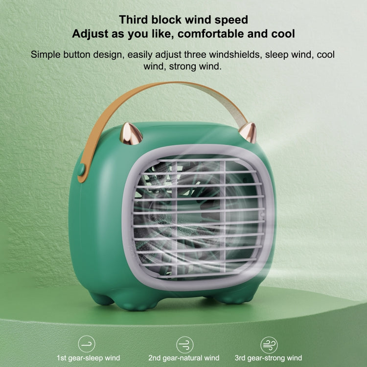 WK WT-F19 Little Monster Water Cooling Fan Desktop Fan (White)