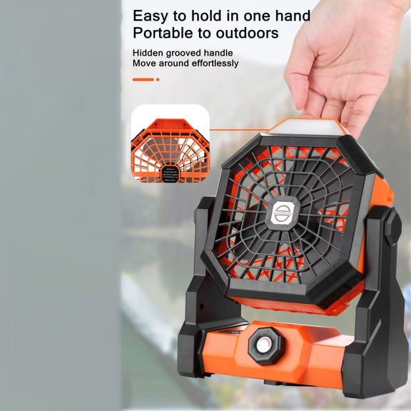 X3 Outdoor Portable Fan USB Charging Air Cooling Fan with LED Night Lamp (Green)