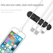 ORICO CBS5 Silicone Material Desktop Cable Manager Winder Fixer, Size: 9.6*2*1.2cm(Black)