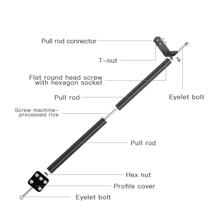 Creality Ender-3 / 3Pro Tie Rod Fixed Support Frame 3D Printer Structure Bracket - Parts by Creality | Online Shopping South Africa | PMC Jewellery | Buy Now Pay Later Mobicred