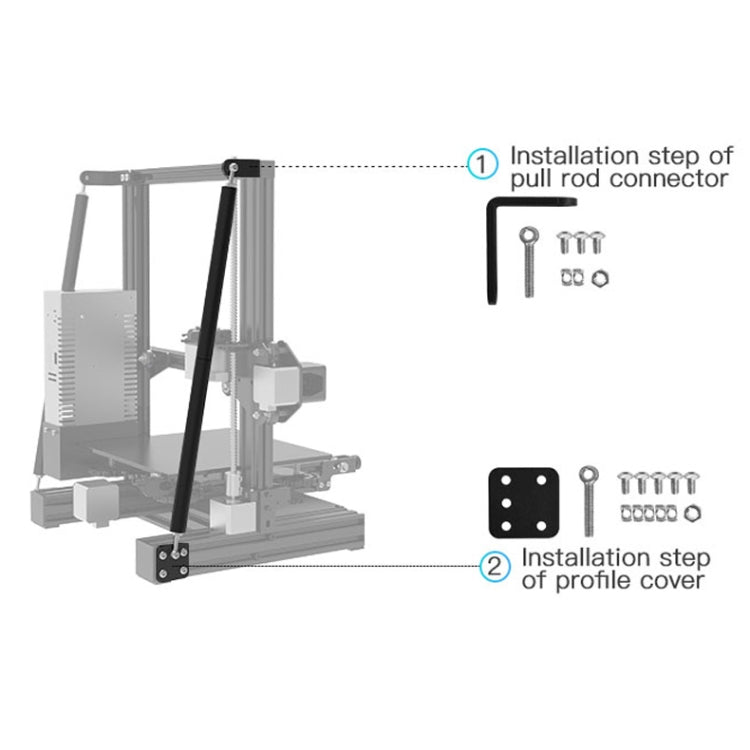 Creality Ender-3 / 3Pro Tie Rod Fixed Support Frame 3D Printer Structure Bracket - Parts by Creality | Online Shopping South Africa | PMC Jewellery | Buy Now Pay Later Mobicred