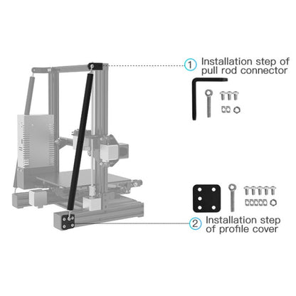 Creality Ender-3 / 3Pro Tie Rod Fixed Support Frame 3D Printer Structure Bracket - Parts by Creality | Online Shopping South Africa | PMC Jewellery | Buy Now Pay Later Mobicred